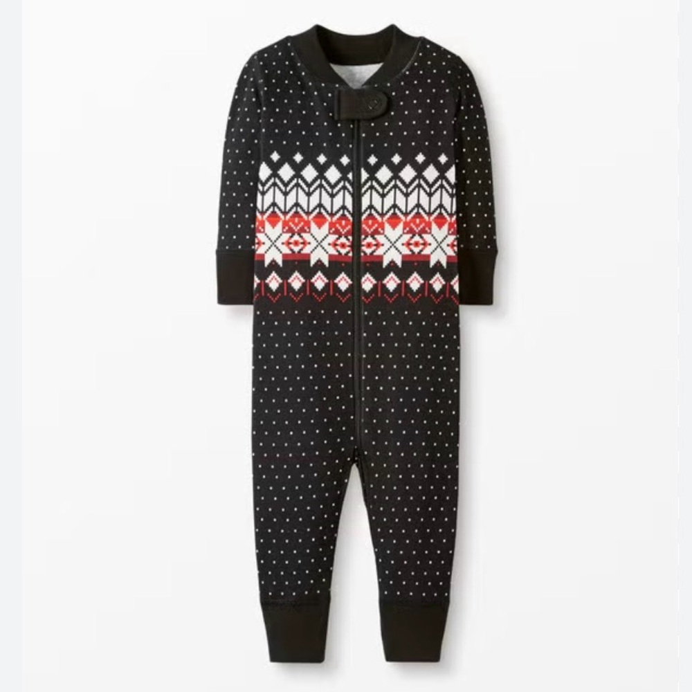Hanna Andersson | Holiday‎ Baby Zip Sleeper Family Heritage Black Red & White